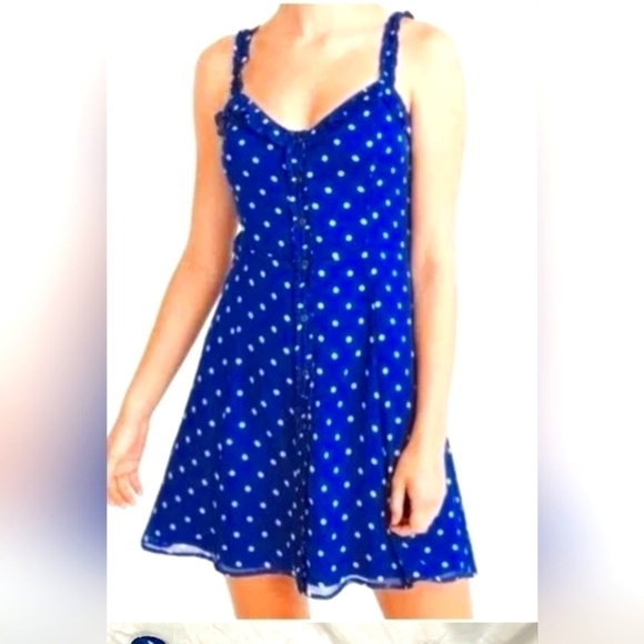 Abercrombie & Fitch Blue Polka Dot Sundress (D5.23.40) - Picture 1 of 6